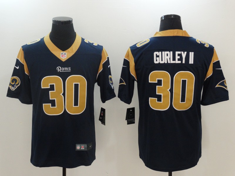 Men Los Angeles Rams 30 Gurley ii Blue Nike Vapor Untouchable Limited NFL Jerseys